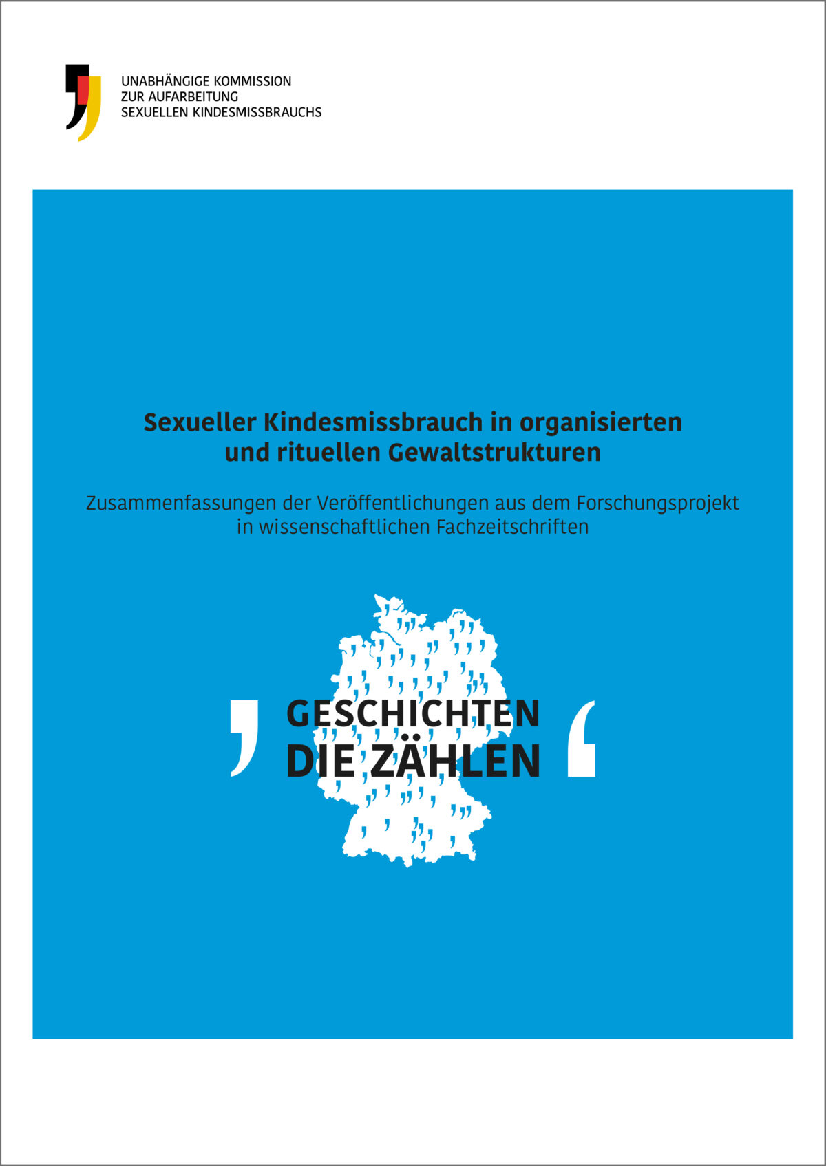 Cover der Publikation "Sexueller Kindesmissbrauch in organisierten und rituellen Gewaltstrukturen"