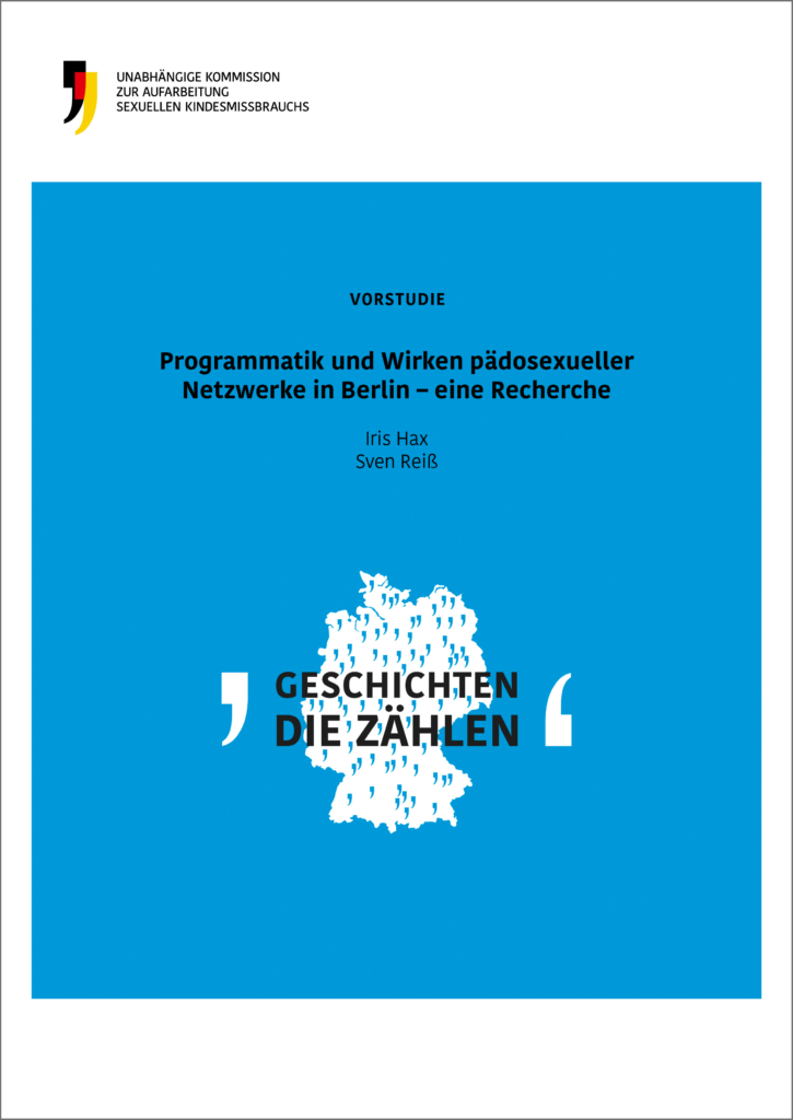 Cover Vorstudie: Programmatik und Wirken pädosexueller Netzwerke Berlin